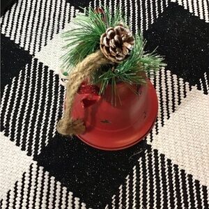 Festive Red Holiday Bells with Green Accents
